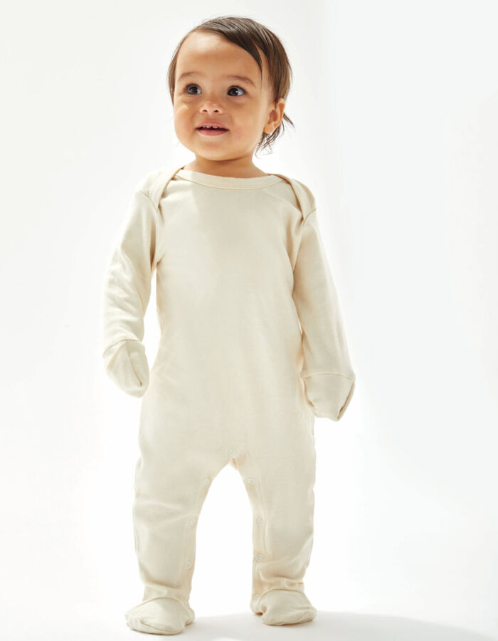 Babybugz Baby Sleepsuit with Scratch Mitts BZ35 Baby Sleepsuit with Scratch Mitts Thumbnail